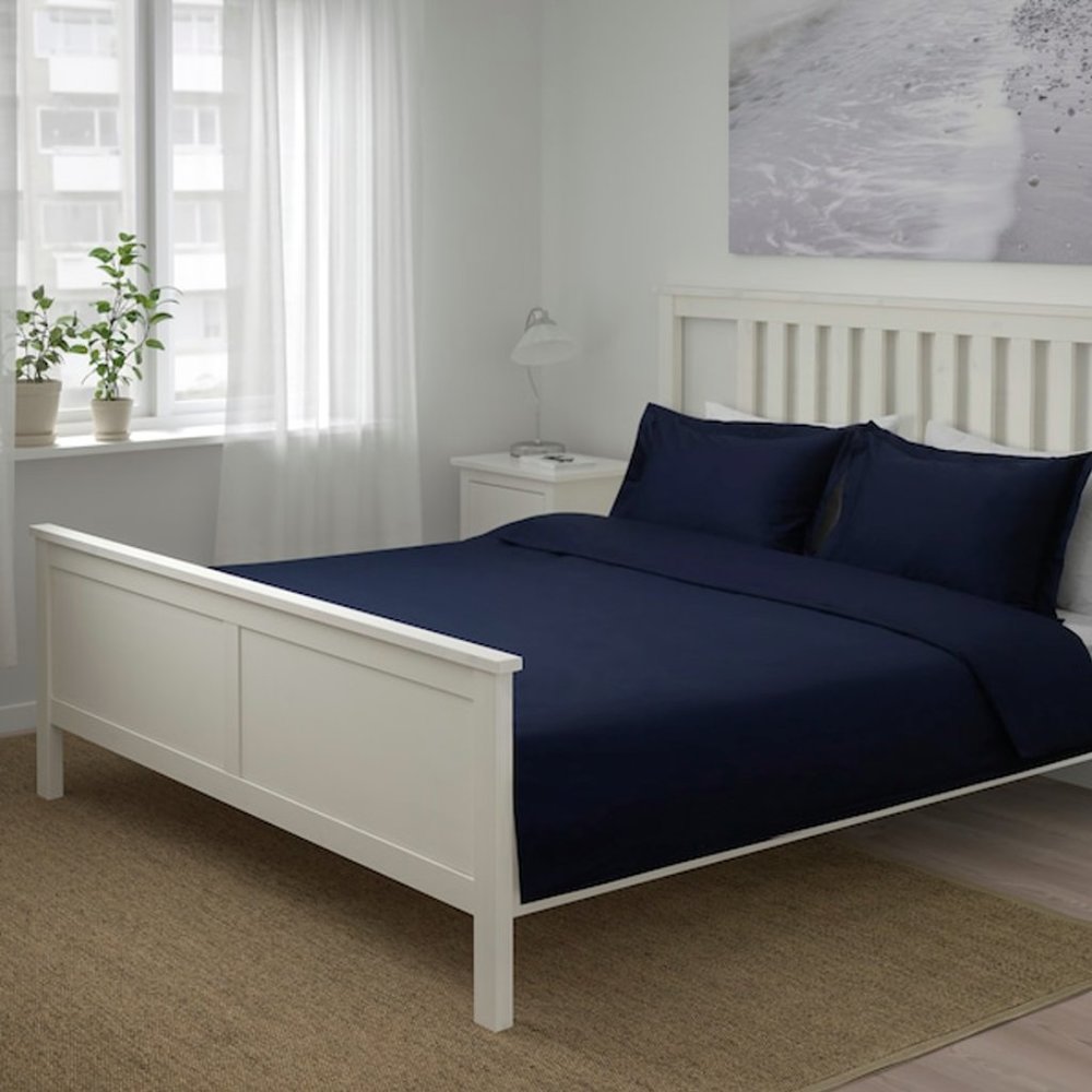 NEW - IKEA FINNSKRÄPPA Duvet Cover/ Pillowcases CT 500 Blue King ---100% COTTON - Picture 2 of 6